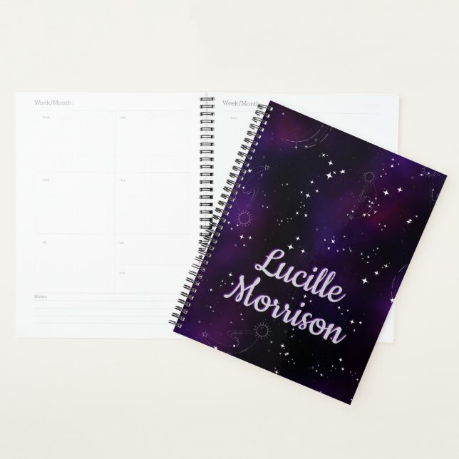  Cosmic Deep Purple Outer Space Galaxy Planner (Display)
