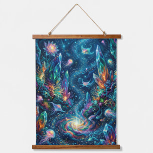 cosmic deep sea bioluminescent arts poster hanging tapestry