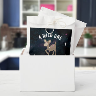 Cosmic Deer Wild One Pink Girl Baby Shower Favour Bags