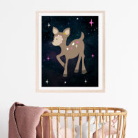 Cosmic Deer Wild One Pink Girl Nursery