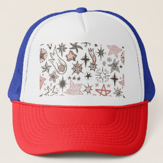 Cosmic Doodles: Stars and Comets Trucker Hat