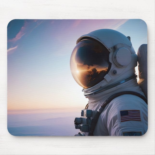 Cosmic Double Exposure Space Infinity Universe Art Mouse Pad (Front)
