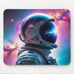 Cosmic Double Exposure Space Infinity Universe Art Mouse Pad