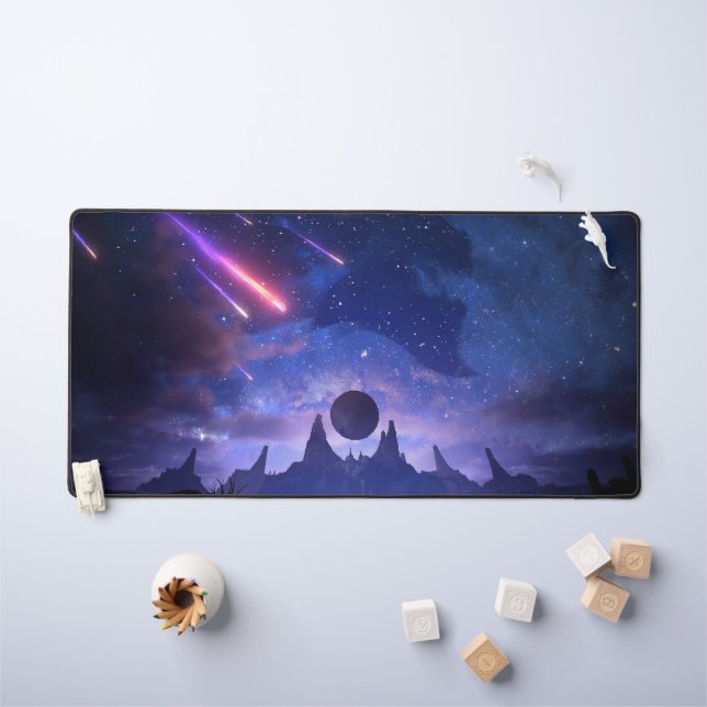 Cosmic Dragon Gaming Desk Mat | Customisable Deskm (Kids Table)