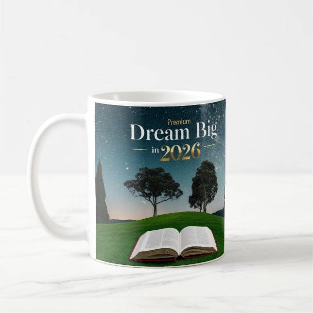 Cosmic "Dream Big 2026" Inspirational Classic Mug (Left)