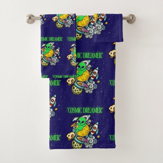 cosmic dreamer bath towel set (Insitu)