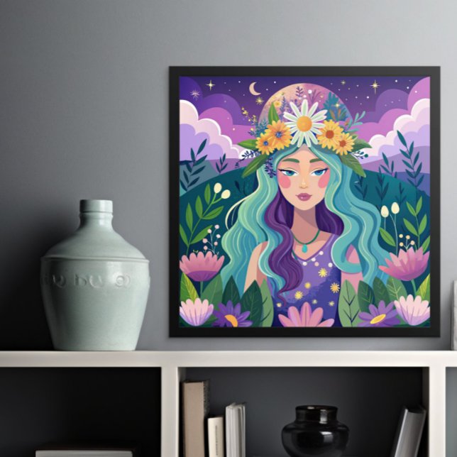  Cosmic Dreamer Illustrated Fantasy Beauty Poster (Creator Uploaded)