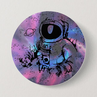 Cosmic Dreams - Galaxy Astronaut Button