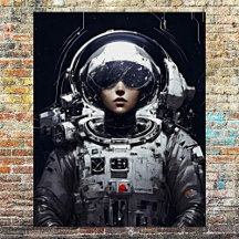 Cosmic Dreams: Girl Astronaut Retro Fantasy