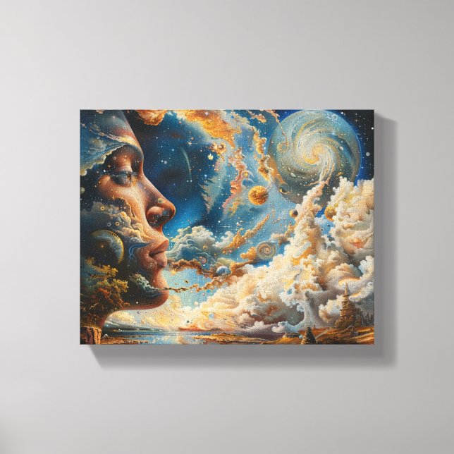 Cosmic Dreamscape Surreal Wall Art (Front)