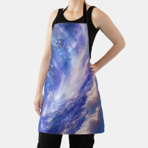 Cosmic Dreamscape: Swirling Nebula & Starry Night Apron