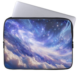 Cosmic Dreamscape: Swirling Nebula & Starry Night Laptop Sleeve