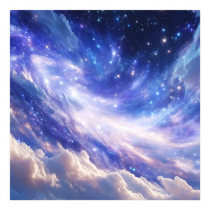 Cosmic Dreamscape: Swirling Nebula & Starry Night Photo Print