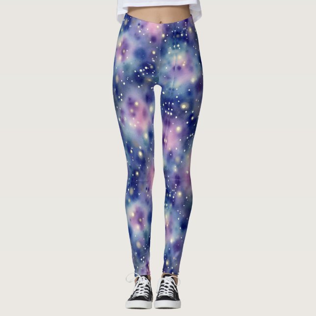 Cosmic Dust Seamless Pattern Leggings (Front)