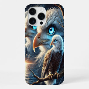 Cosmic Eagle Gaze Over Magical Blue Moon iPhone 16 Pro Max Case
