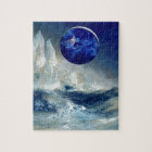Cosmic Earth at Night and Thomas Moran Iceberg