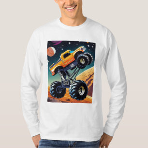 Cosmic Earth Shaker: Monster Truck in Space T-Shirt