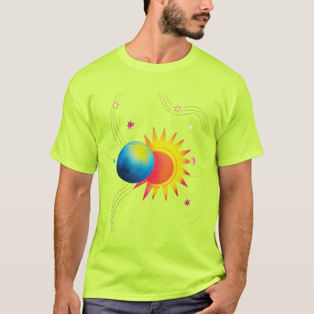 Cosmic Eclipse Glow. T-Shirt (Front)