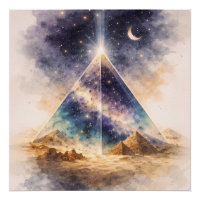 Cosmic Egyptian Pyramid art, Ancient Egypt