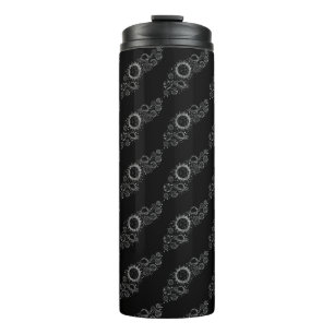 Cosmic Elegance: black Set of Planets  Thermal Tumbler