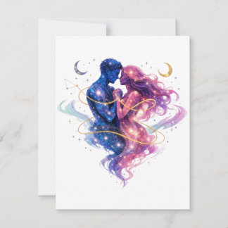 Cosmic embrace of stardust and fate card