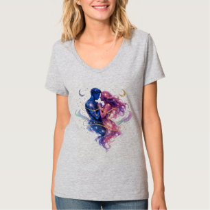 Cosmic embrace of stardust and fate T-Shirt