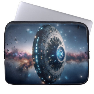 Cosmic Encounter: Alien Ship in the Galaxy Laptop Sleeve