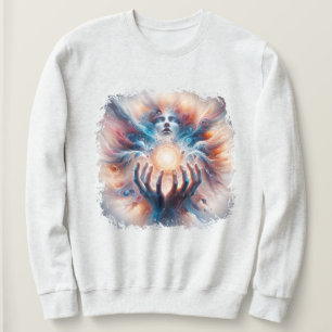 Cosmic Energy Embraced by Hands Sweatshirt