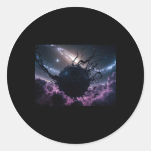 Cosmic Enigma The Dark Nebula's Dance Sticker