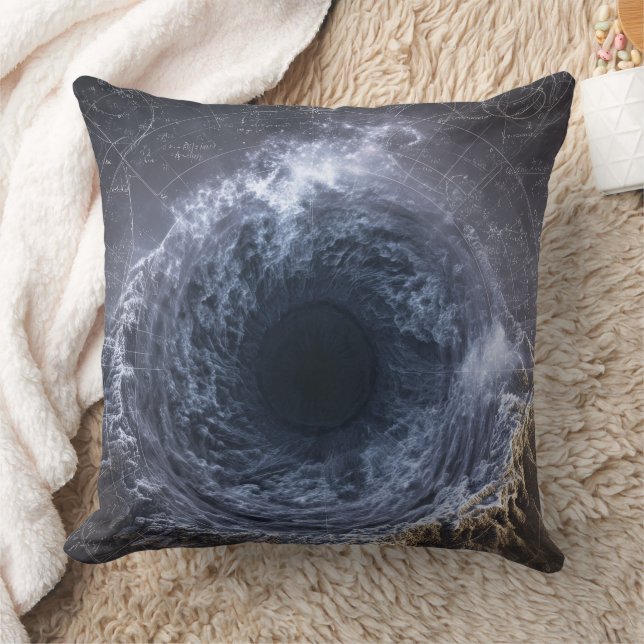 Cosmic Event Horizon: Galactic Vortex Throw Pillow (Blanket)