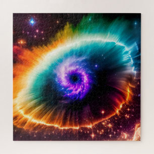 Cosmic Eye in the Sky Nebula in Outer Space Scene Jigsaw Puzzle