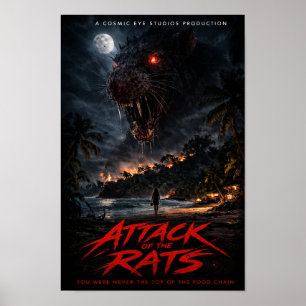 Cosmic Eye – Night Beach Creature Horror Poster