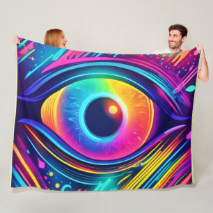 Cosmic Eye of Dreams Fleece Blanket