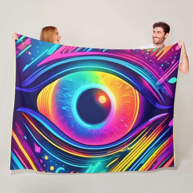 Cosmic Eye of Dreams Fleece Blanket (In Situ)