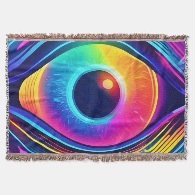 Cosmic Eye of Dreams Throw Blanket (Front)