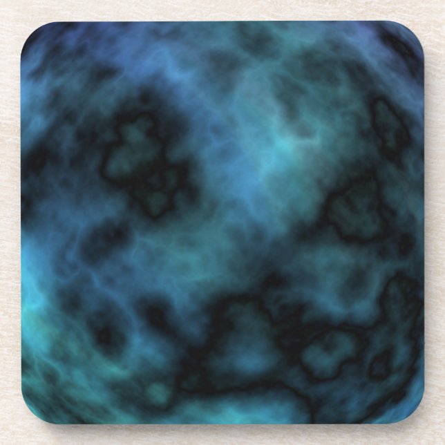 Cosmic Faux Blue Marble Coaster (Front)