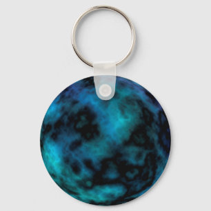 Cosmic Faux Blue Marble Key Ring
