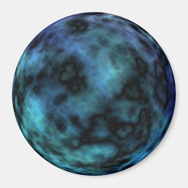 Cosmic Faux Blue Marble Magnet (Front)