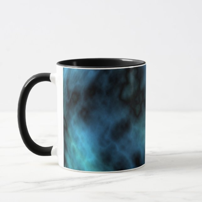 Cosmic Faux Blue Marble Mug (Left)