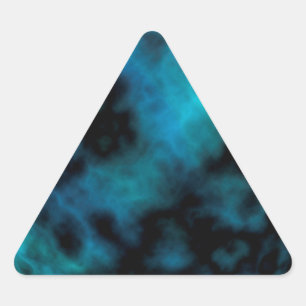 Cosmic Faux Blue Marble Triangle Sticker