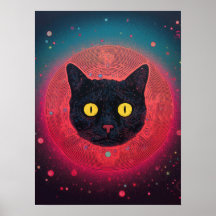 Cosmic Feline: The Starry Gaze