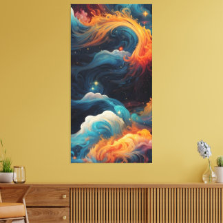 Cosmic Flame Flow Canvas Print