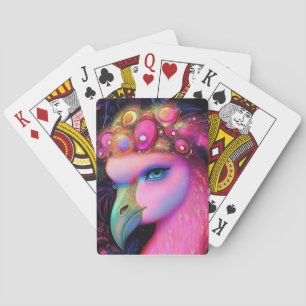 Cosmic Flamingo Queen Playing Cards