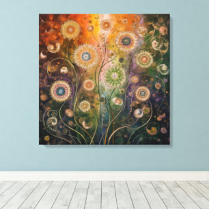 Cosmic Florals  Canvas Print
