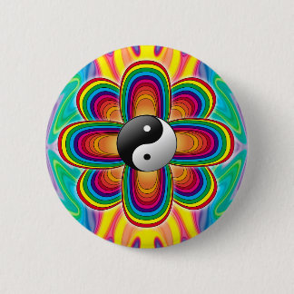 Cosmic Flower 6 Cm Round Badge