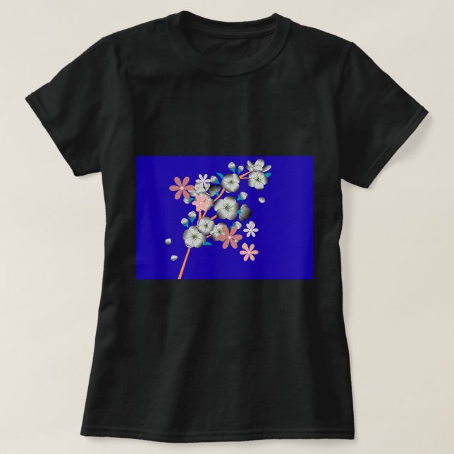 Cosmic Flower Art Galaxy Nebula - Ethereal  T-Shirt (Design Front)