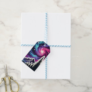 Cosmic Forest: Galaxy Meets Nature Gift Tags