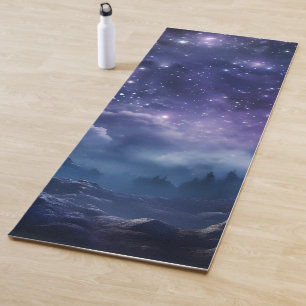 Cosmic Forest Night Sky Yoga Mat