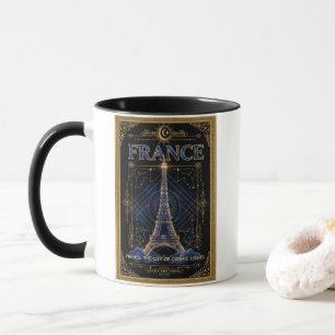 Cosmic France Eiffel Tower Celestial Art Mug