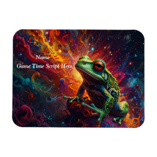 Cosmic Frog Art Print Vibrant Psychedelic Design Magnet